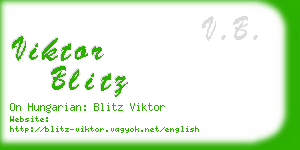 viktor blitz business card